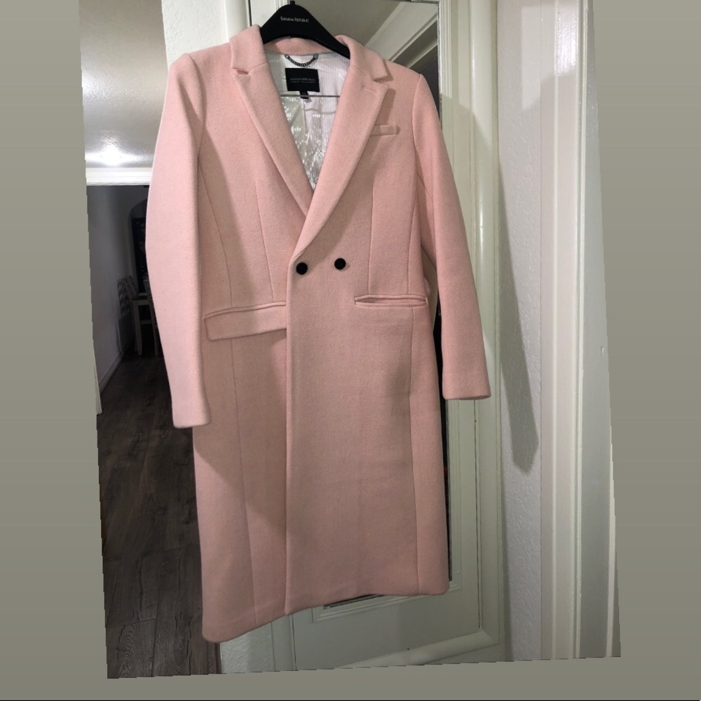 Banana Republic blush pink wool coat